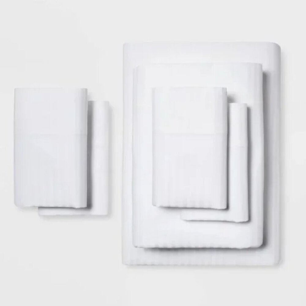 Threshold 400 Thread Count Cotton Damask 6PC Sheet Set